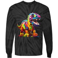 Master Builder Bricks Blocks Play Toys Dinosaur Tie-Dye Long Sleeve Shirt