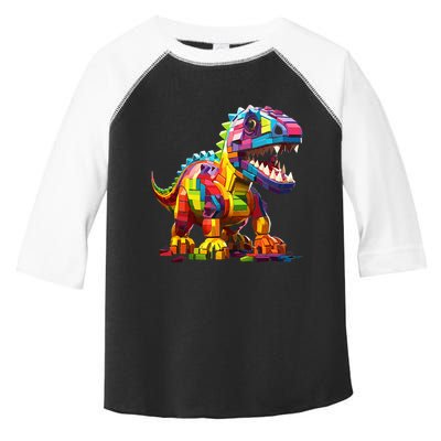 Master Builder Bricks Blocks Play Toys Dinosaur Toddler Fine Jersey T-Shirt