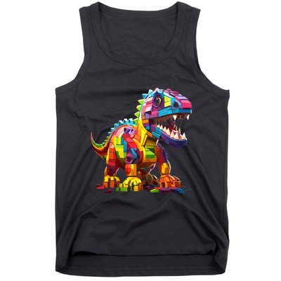 Master Builder Bricks Blocks Play Toys Dinosaur Tank Top