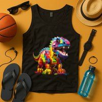 Master Builder Bricks Blocks Play Toys Dinosaur Tank Top