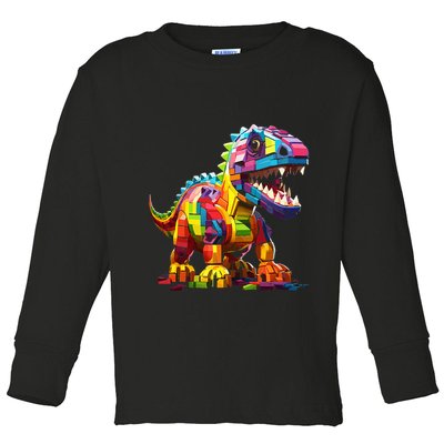 Master Builder Bricks Blocks Play Toys Dinosaur Toddler Long Sleeve Shirt