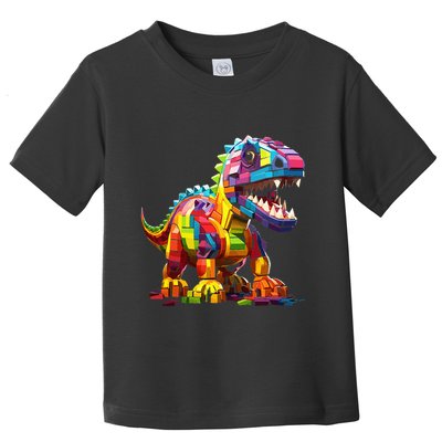 Master Builder Bricks Blocks Play Toys Dinosaur Toddler T-Shirt