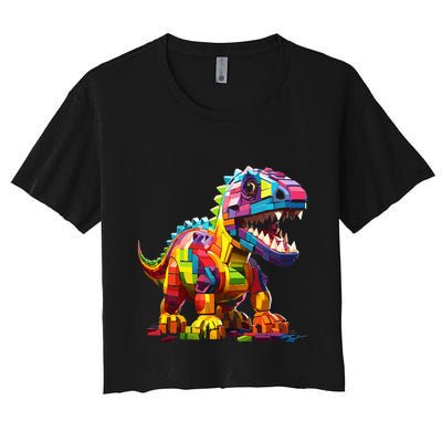 Master Builder Bricks Blocks Play Toys Dinosaur Crop Top