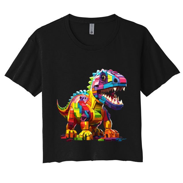 Master Builder Bricks Blocks Play Toys Dinosaur Crop Top