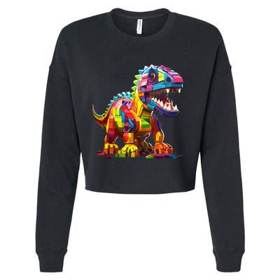 Master Builder Bricks Blocks Play Toys Dinosaur Cropped Pullover Crew