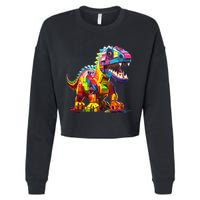 Master Builder Bricks Blocks Play Toys Dinosaur Cropped Pullover Crew