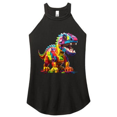 Master Builder Bricks Blocks Play Toys Dinosaur Women's Perfect Tri Rocker Tank