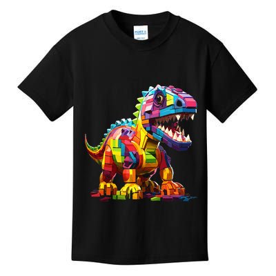 Master Builder Bricks Blocks Play Toys Dinosaur Kids T-Shirt