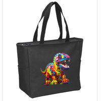 Master Builder Bricks Blocks Play Toys Dinosaur Zip Tote Bag