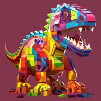 Master Builder Bricks Blocks Play Toys Dinosaur 16oz Travel Tumbler