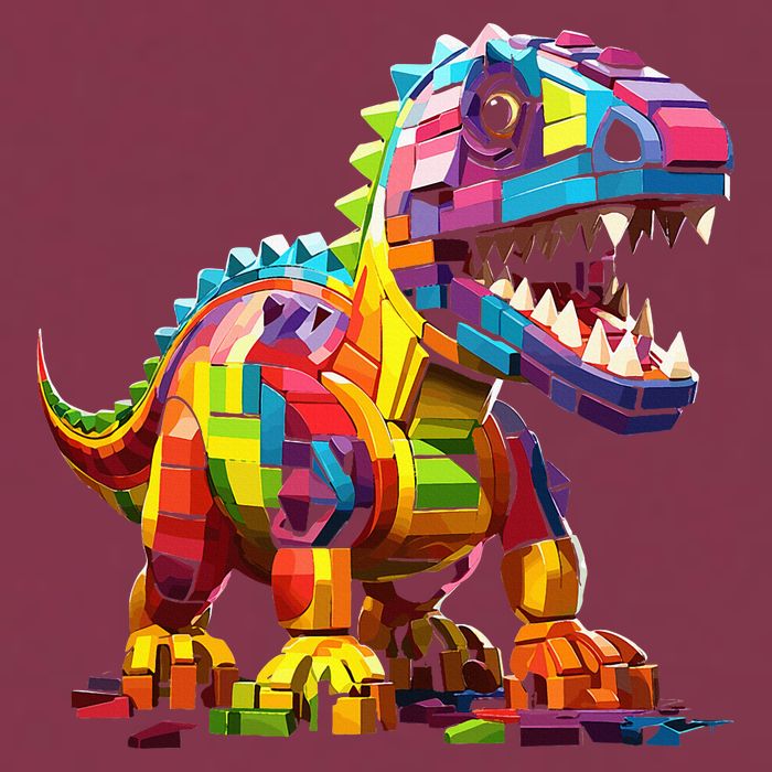 Master Builder Bricks Blocks Play Toys Dinosaur 16oz Travel Tumbler