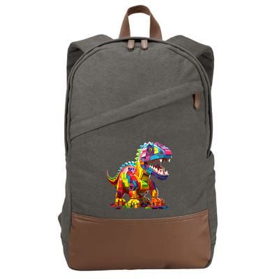 Master Builder Bricks Blocks Play Toys Dinosaur Cotton Canvas Backpack