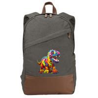 Master Builder Bricks Blocks Play Toys Dinosaur Cotton Canvas Backpack