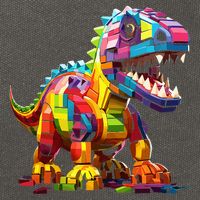 Master Builder Bricks Blocks Play Toys Dinosaur Cotton Canvas Backpack
