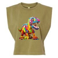 Master Builder Bricks Blocks Play Toys Dinosaur Garment-Dyed Women's Muscle Tee