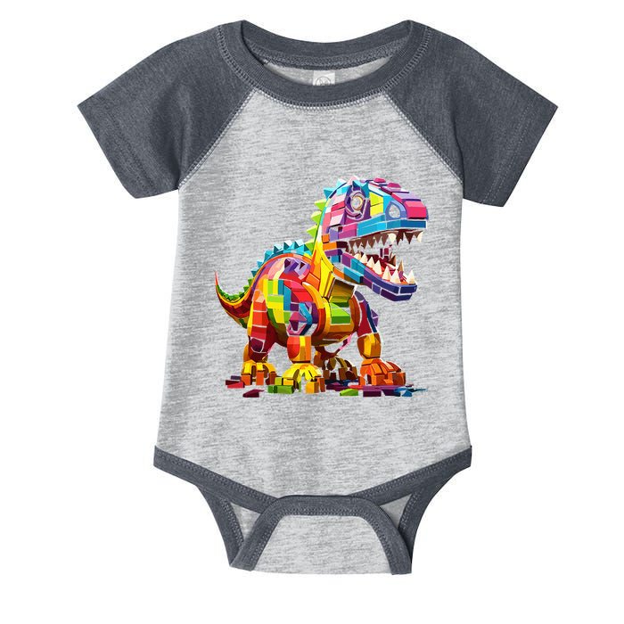 Master Builder Bricks Blocks Play Toys Dinosaur Infant Baby Jersey Bodysuit