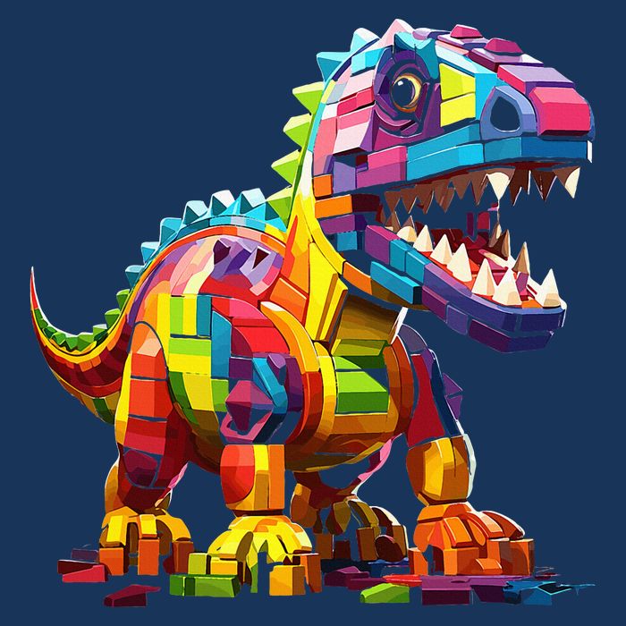 Master Builder Bricks Blocks Play Toys Dinosaur Infant Baby Jersey Bodysuit