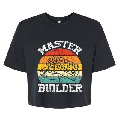 Master Builder Building Blocks Brick Toy Master Builder Bella+Canvas Jersey Crop Tee