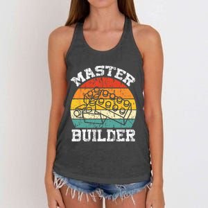 Master Builder Building Blocks Brick Toy Master Builder Women's Knotted Racerback Tank