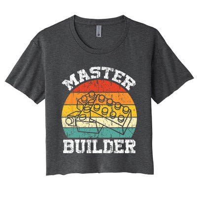 Master Builder Building Blocks Brick Toy Master Builder Women's Crop Top Tee