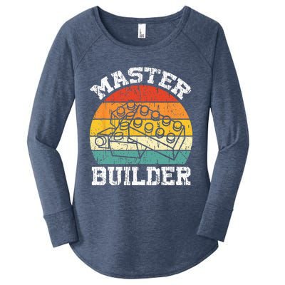 Master Builder Building Blocks Brick Toy Master Builder Women's Perfect Tri Tunic Long Sleeve Shirt