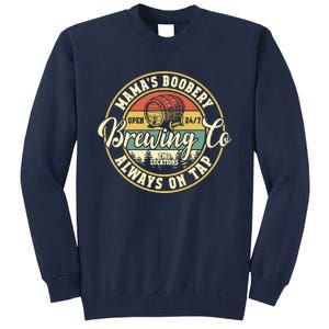 Mama Boobery Breastfeeding Brewery New Mom Brewing Co Retro Tall Sweatshirt