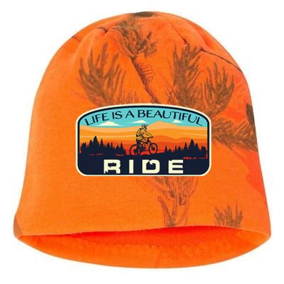 Mountain Bike Biking Cycling Retro Mtb Trail Enthusiast Idea Kati - Camo Knit Beanie