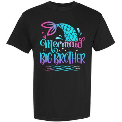 Mermaid Big Brother Cute Mermaid Birthday Family Matching Garment-Dyed Heavyweight T-Shirt