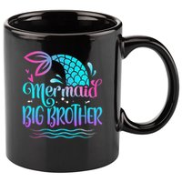 Mermaid Big Brother Cute Mermaid Birthday Family Matching 11oz C Handle Ceramic Mug