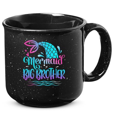 Mermaid Big Brother Cute Mermaid Birthday Family Matching 15oz Campfire Ceramic Mug