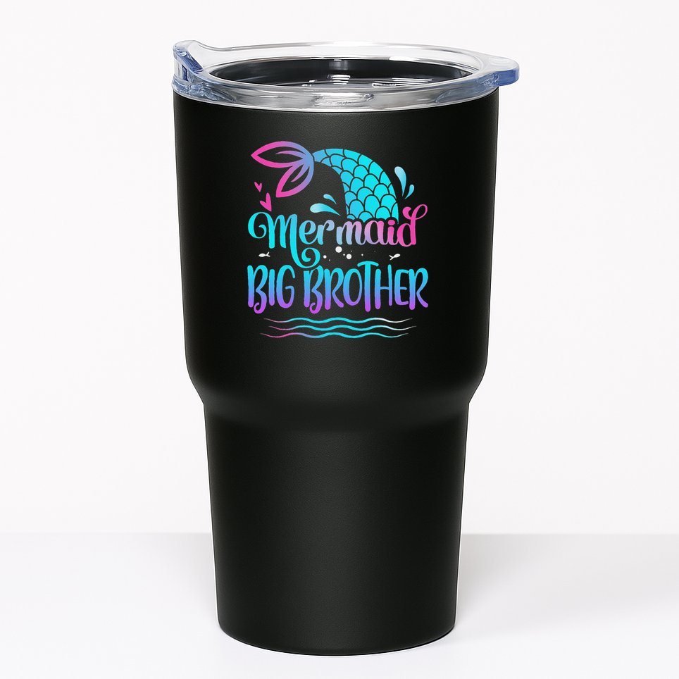 Mermaid Big Brother Cute Mermaid Birthday Family Matching Tumbler