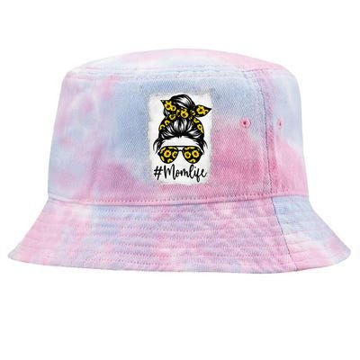 Messy Bun Bleached Soccer Aunt Life Mother's Day Tie-Dyed Bucket Hat