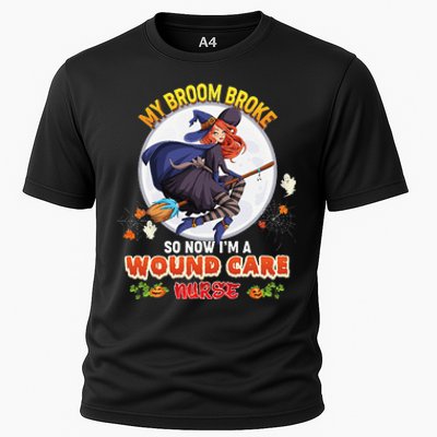 My Broom Broke So Now IM A Wound Care Nurse Halloween Boo Cooling Performance Crew T-Shirt