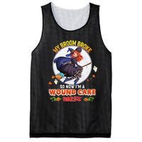 My Broom Broke So Now IM A Wound Care Nurse Halloween Boo Mesh Reversible Basketball Jersey Tank