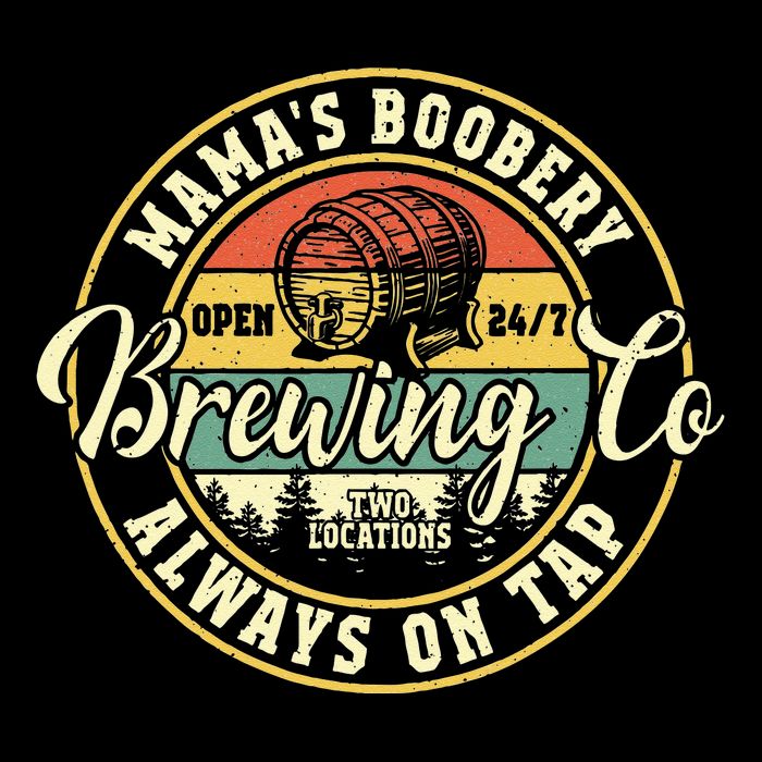 Mama Boobery Breastfeeding Brewery New Mom Brewing Co Retro City Backpack