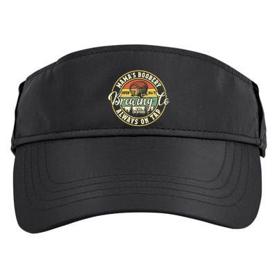 Mama Boobery Breastfeeding Brewery New Mom Brewing Co Retro Adult Drive Performance Visor
