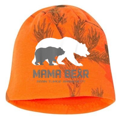 Mama Bear Brain Tumor Awareness Shirt For Women Men Kati - Camo Knit Beanie