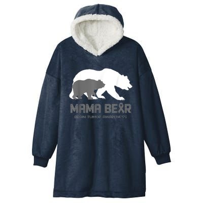 Mama Bear Brain Tumor Awareness Shirt For Women Men Hooded Wearable Blanket