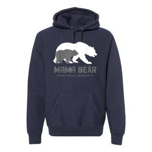 Mama Bear Brain Tumor Awareness Shirt For Women Men Premium Hoodie