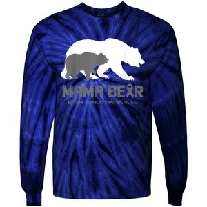 Mama Bear Brain Tumor Awareness Shirt For Women Men Tie-Dye Long Sleeve Shirt