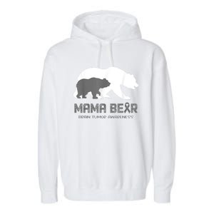 Mama Bear Brain Tumor Awareness Shirt For Women Men Garment-Dyed Fleece Hoodie