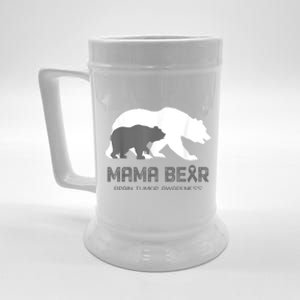 Mama Bear Brain Tumor Awareness Shirt For Women Men Beer Stein