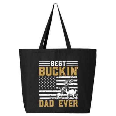 Men Best Buckin Dad Ever Deer Hunting Bucking Fathers Day Gift 25L Jumbo Tote
