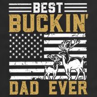 Men Best Buckin Dad Ever Deer Hunting Bucking Fathers Day Gift 25L Jumbo Tote