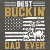 Men Best Buckin Dad Ever Deer Hunting Bucking Fathers Day Gift Cotton Canvas Backpack