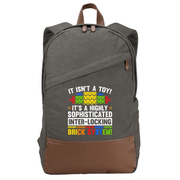 Master Builder Bricks Blocks Play Toys Cotton Canvas Backpack