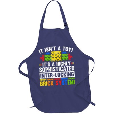Master Builder Bricks Blocks Play Toys Full-Length Apron With Pockets
