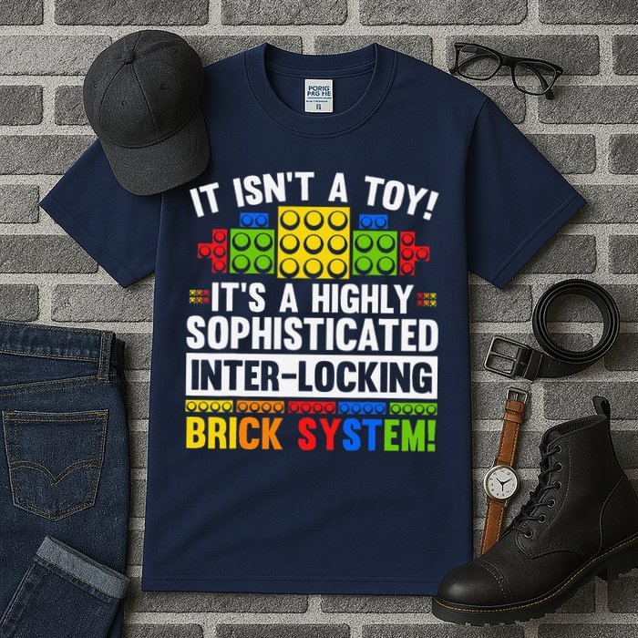 Master Builder Bricks Blocks Play Toys Tall T-Shirt