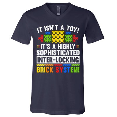 Master Builder Bricks Blocks Play Toys V-Neck T-Shirt