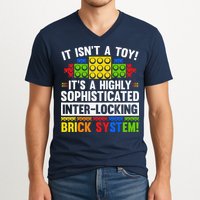 Master Builder Bricks Blocks Play Toys V-Neck T-Shirt